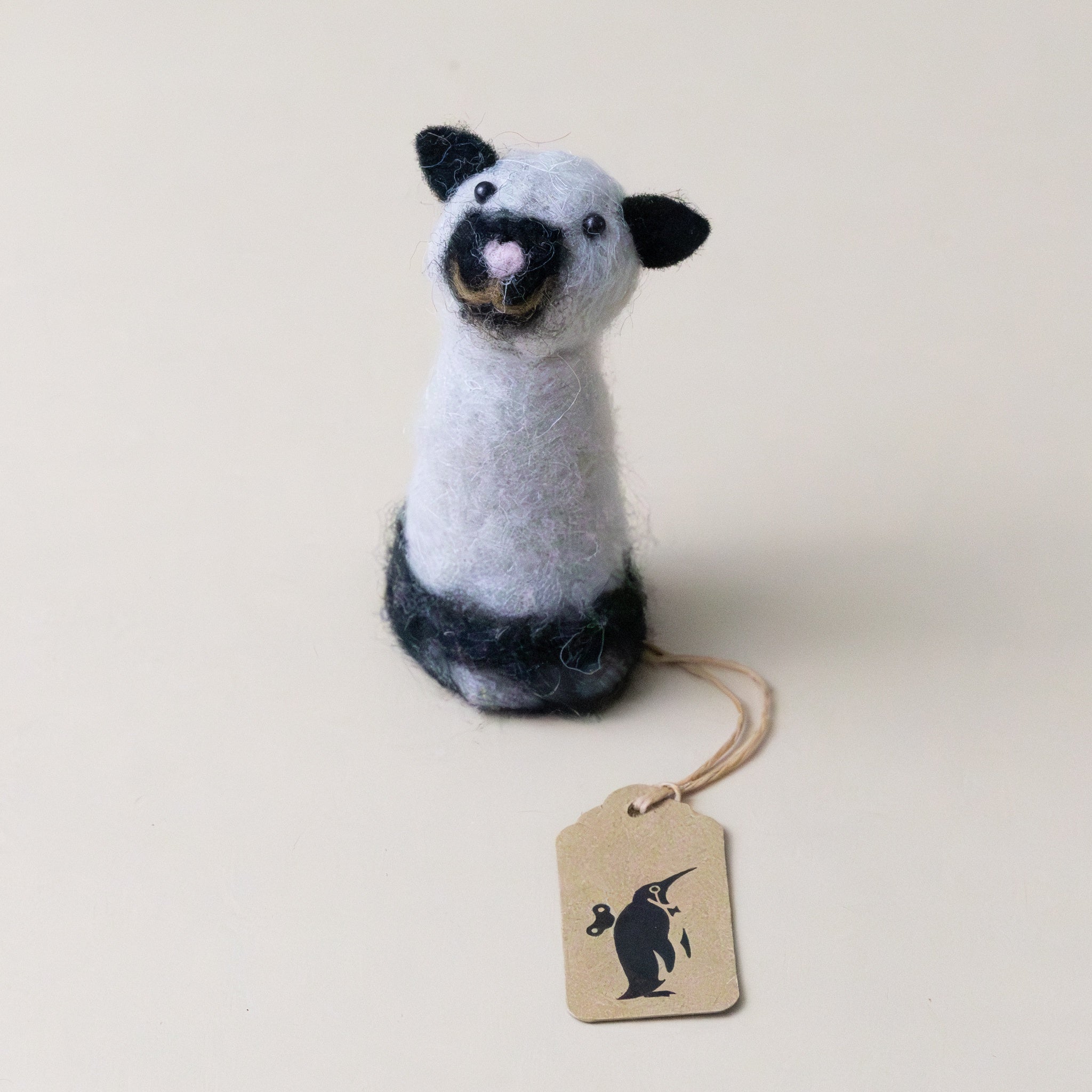 Felt Cat Finger Puppet | Grey & Black