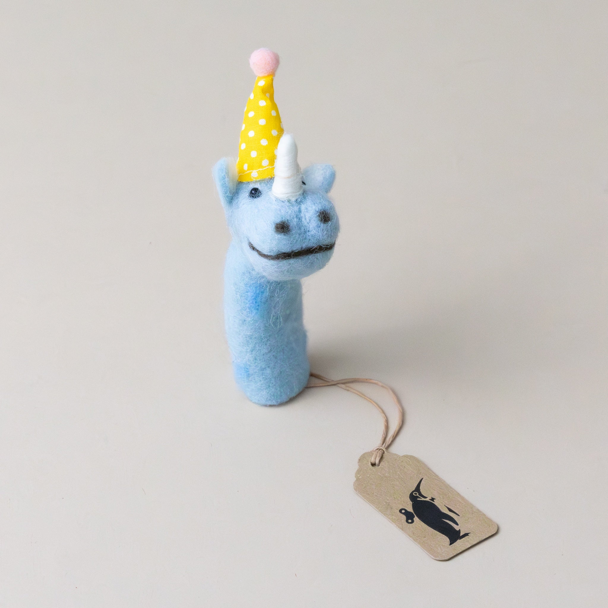 Felt Party Animal Finger Puppet | Rhino