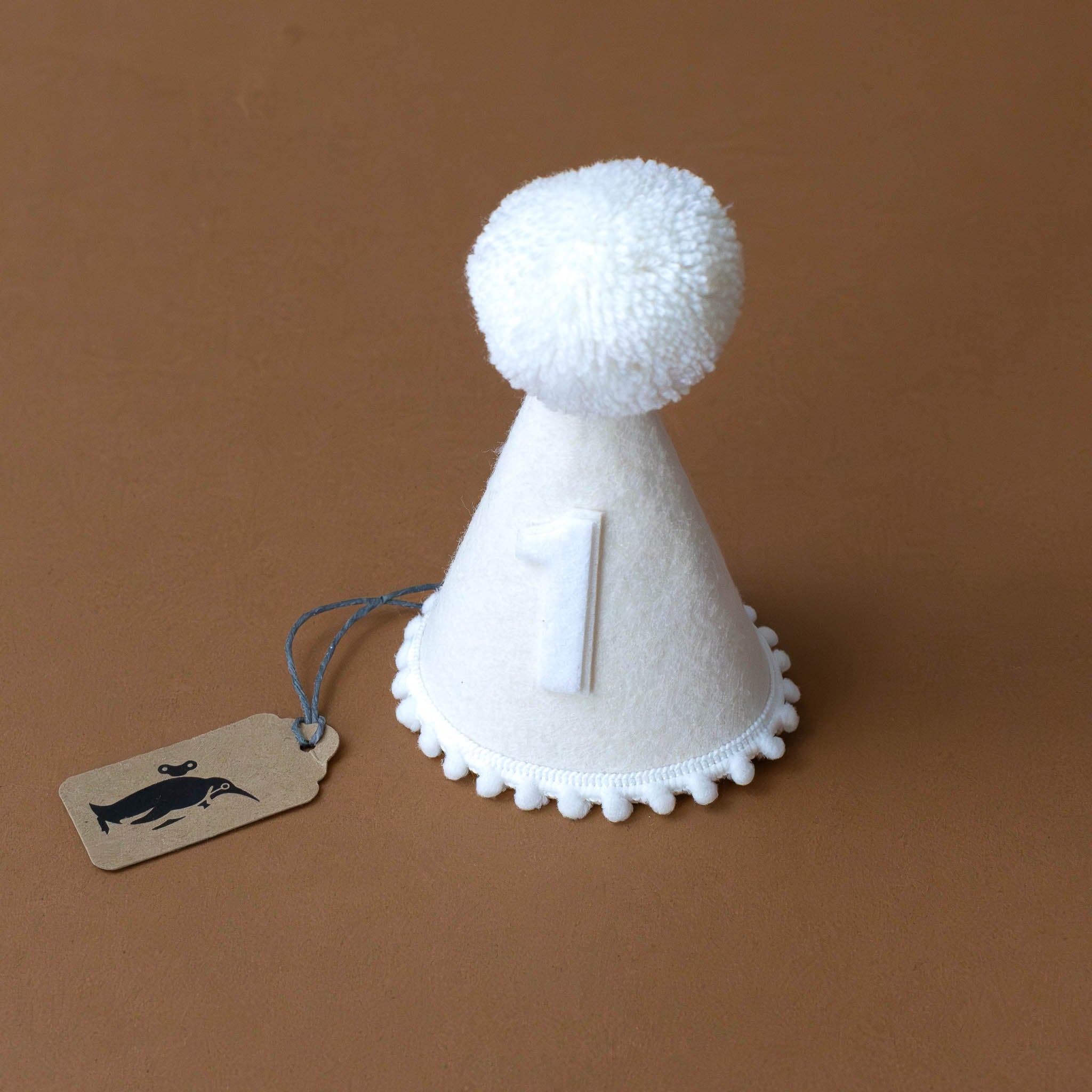Felt Pom Party Hat | Linen