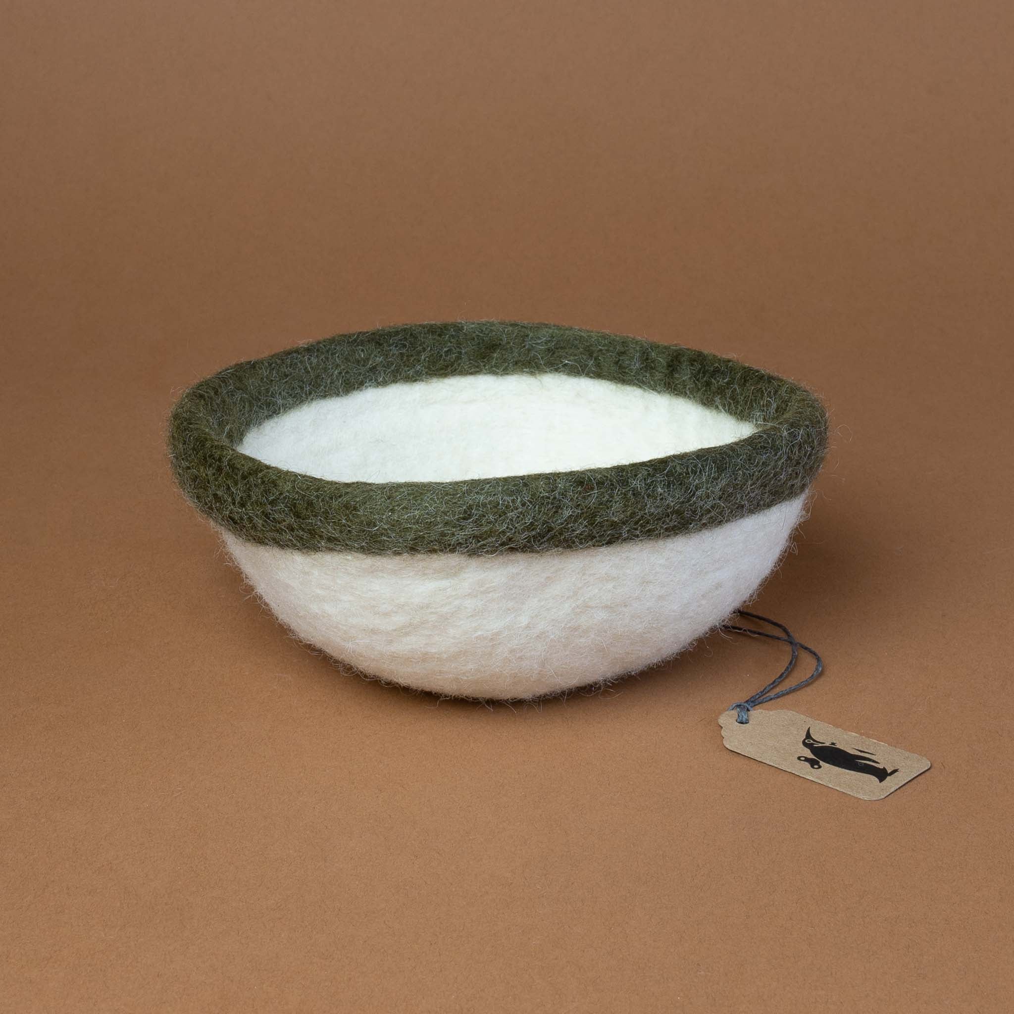 Felted Bowl | Olive Stripe