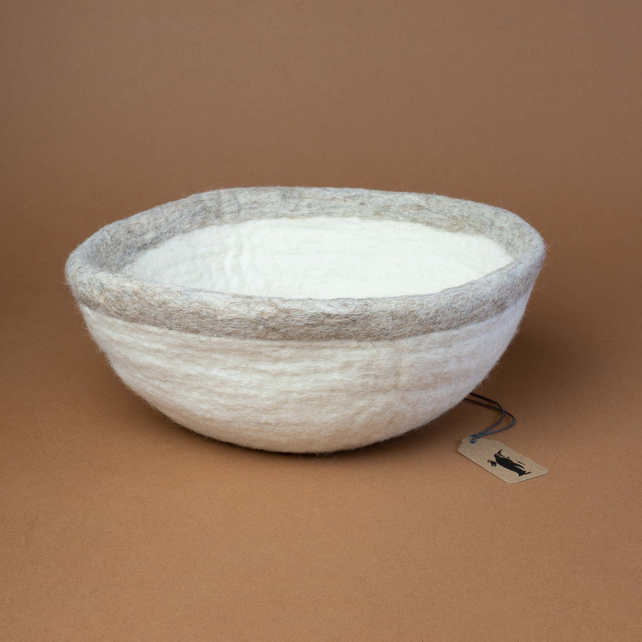 Felted Bowl | Taupe Stripe