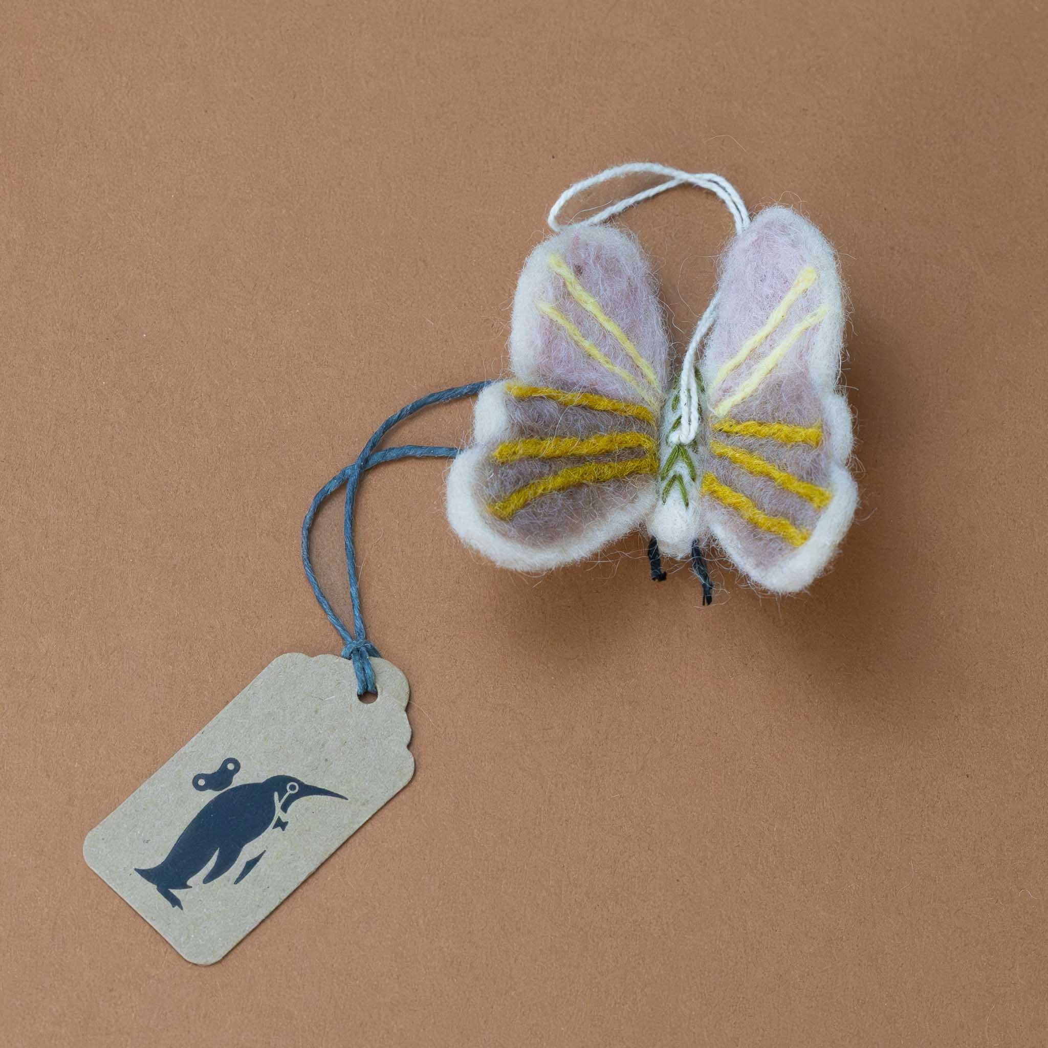 Felted Butterfly Ornament | Lavender