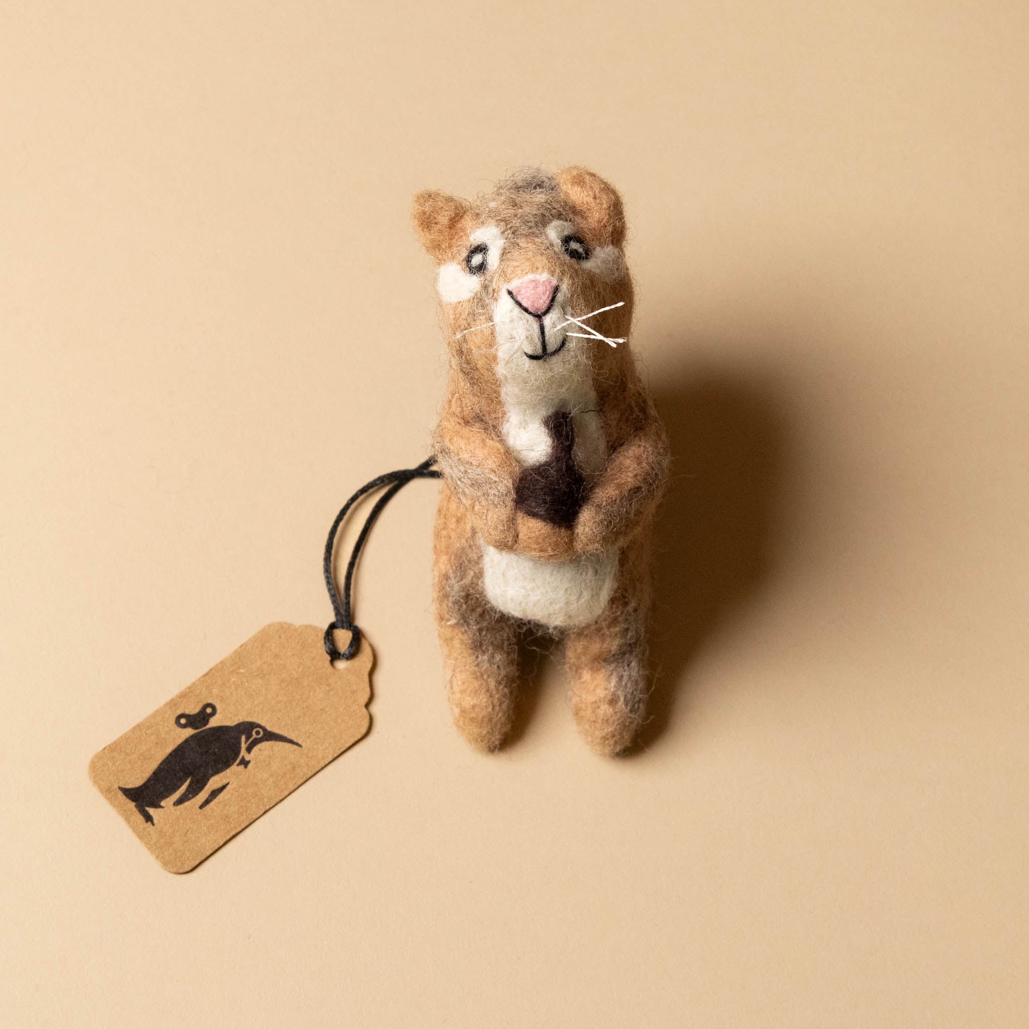 Felted Chipmunk Finger Puppet