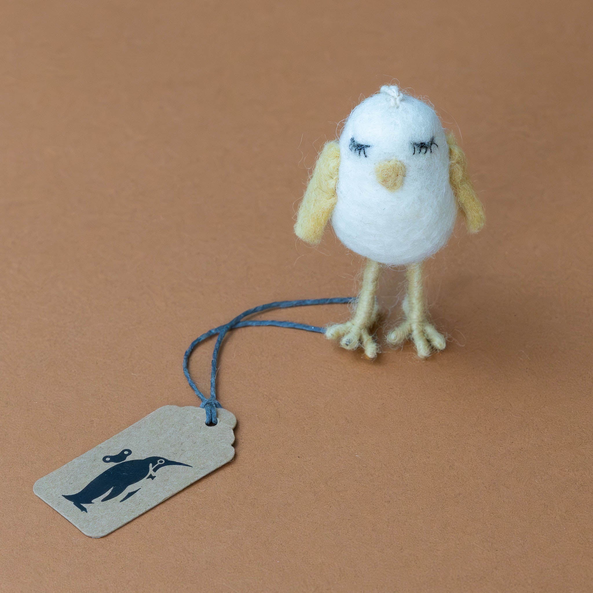 Felted Dreamy Chicken Ornament | White