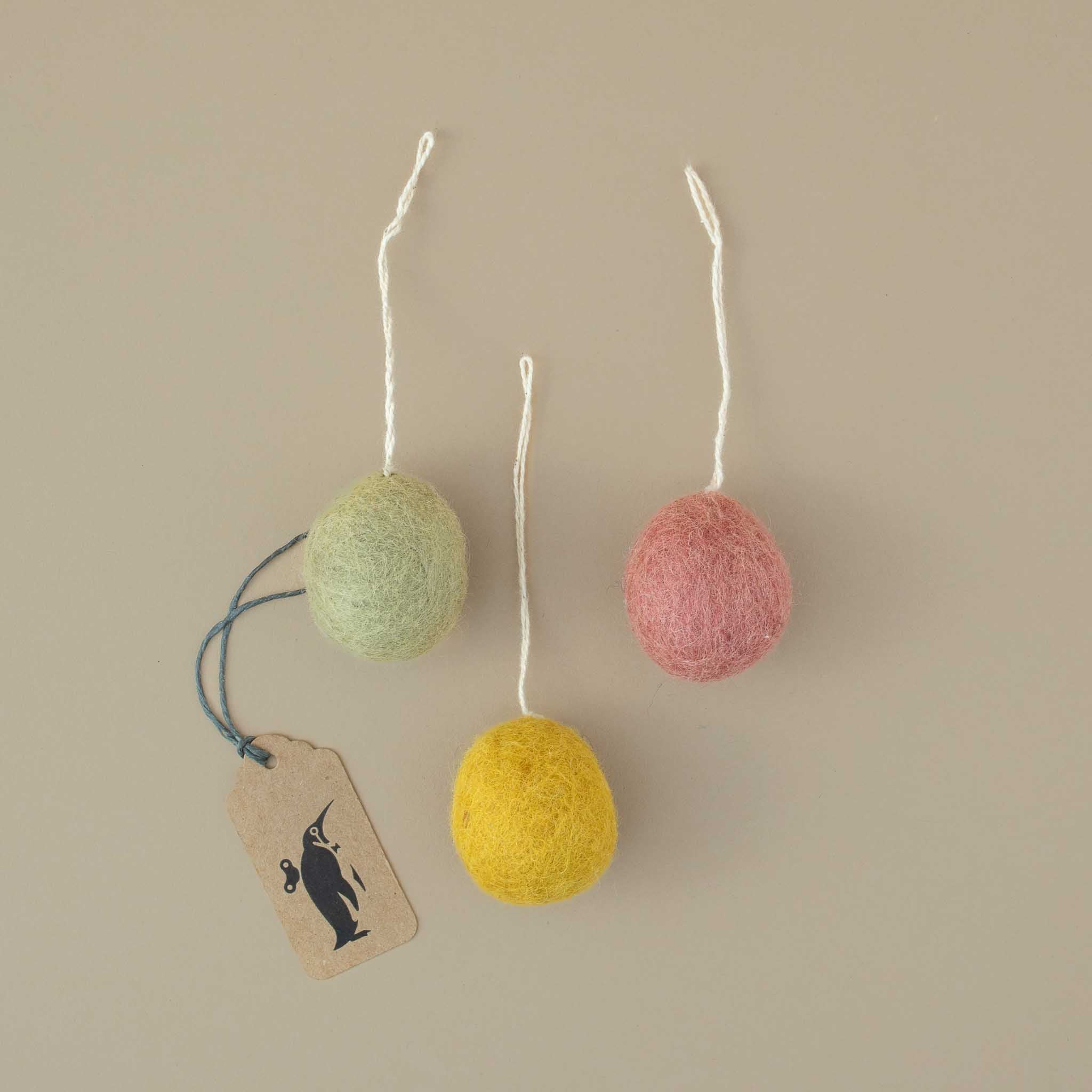 Felted Egg Ornament Trio | Dusty Fleur