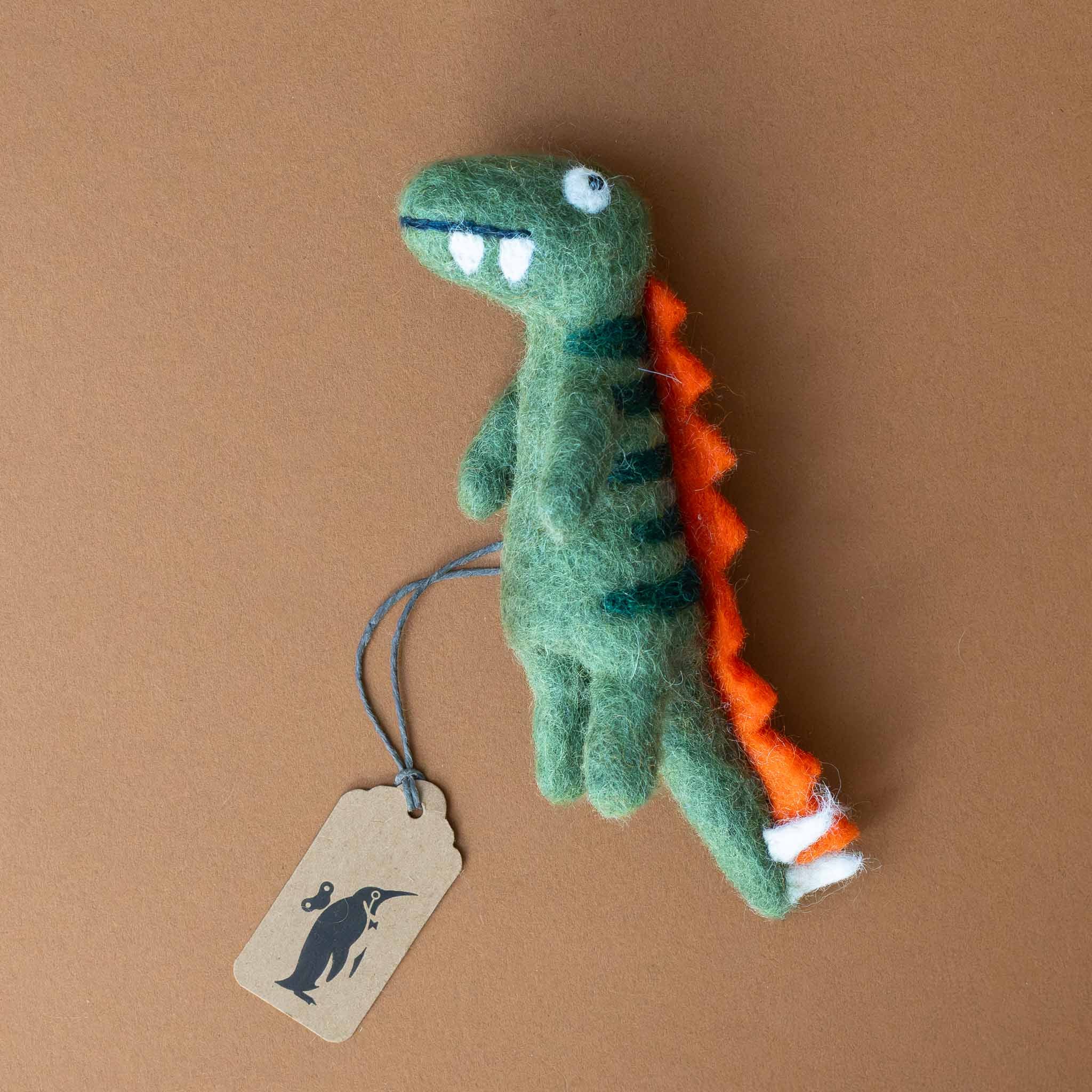 Felted Finger Puppet | Grrreen Dino