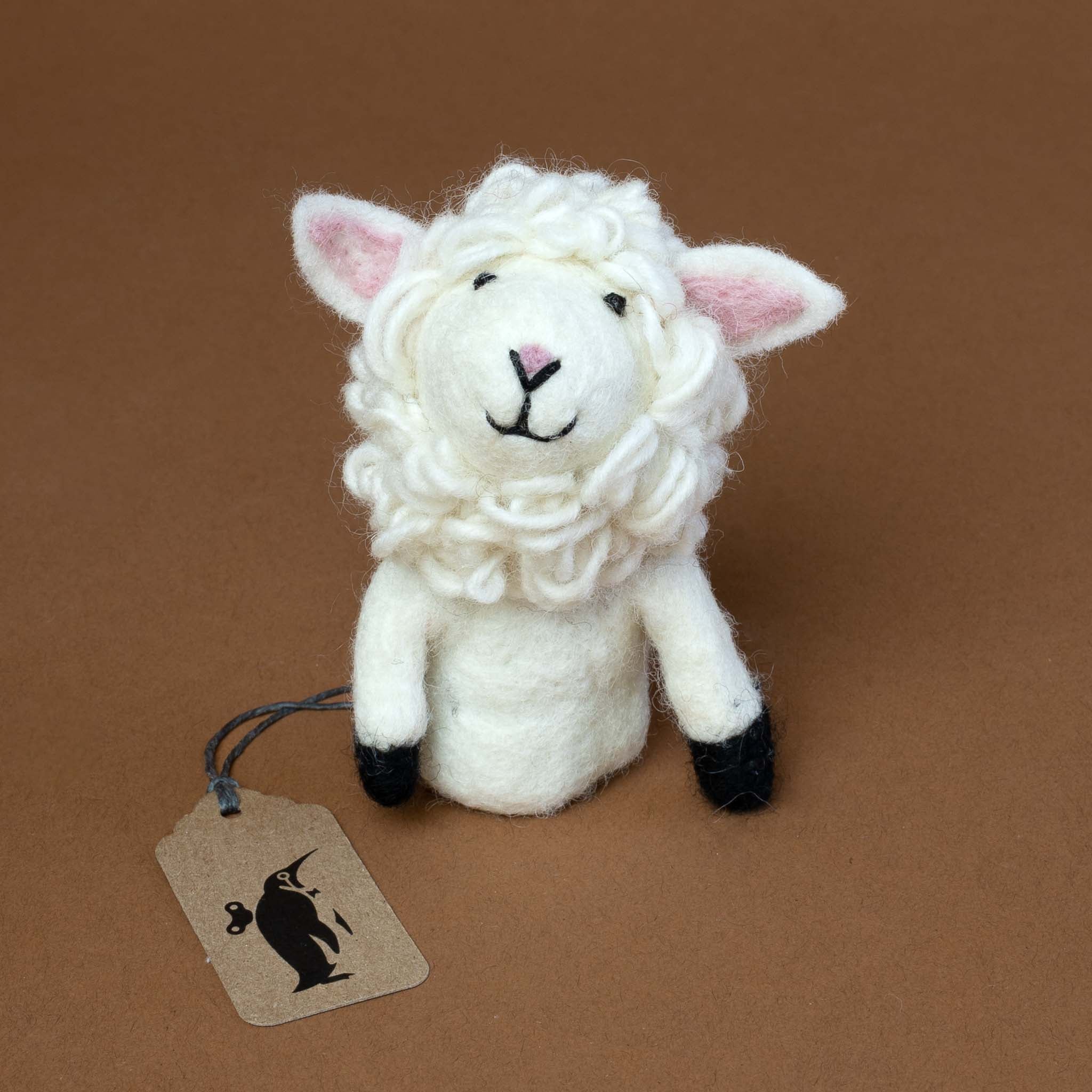 Felted Finger Puppet | White Sheep