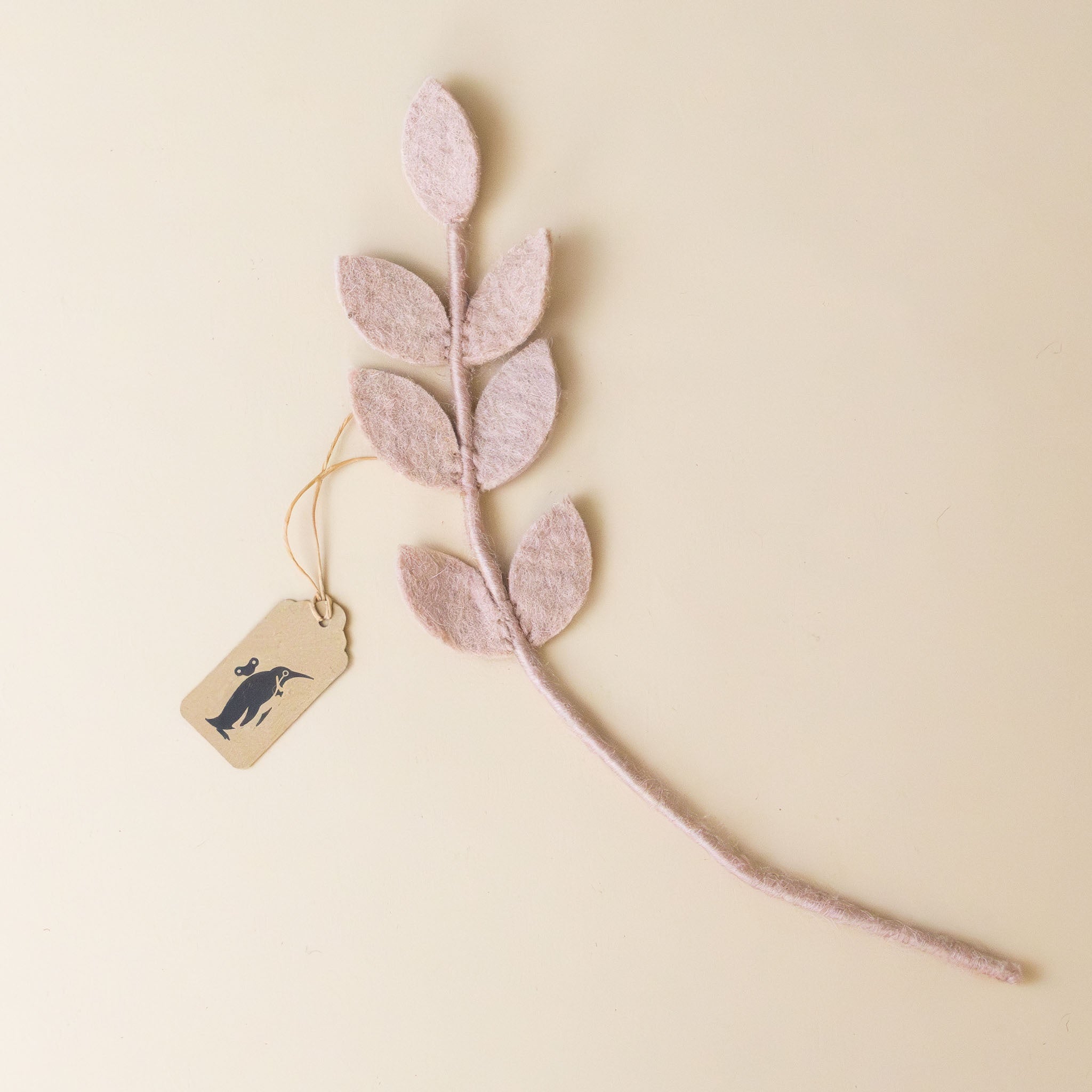Felted Flat Leaf Stem | Blush