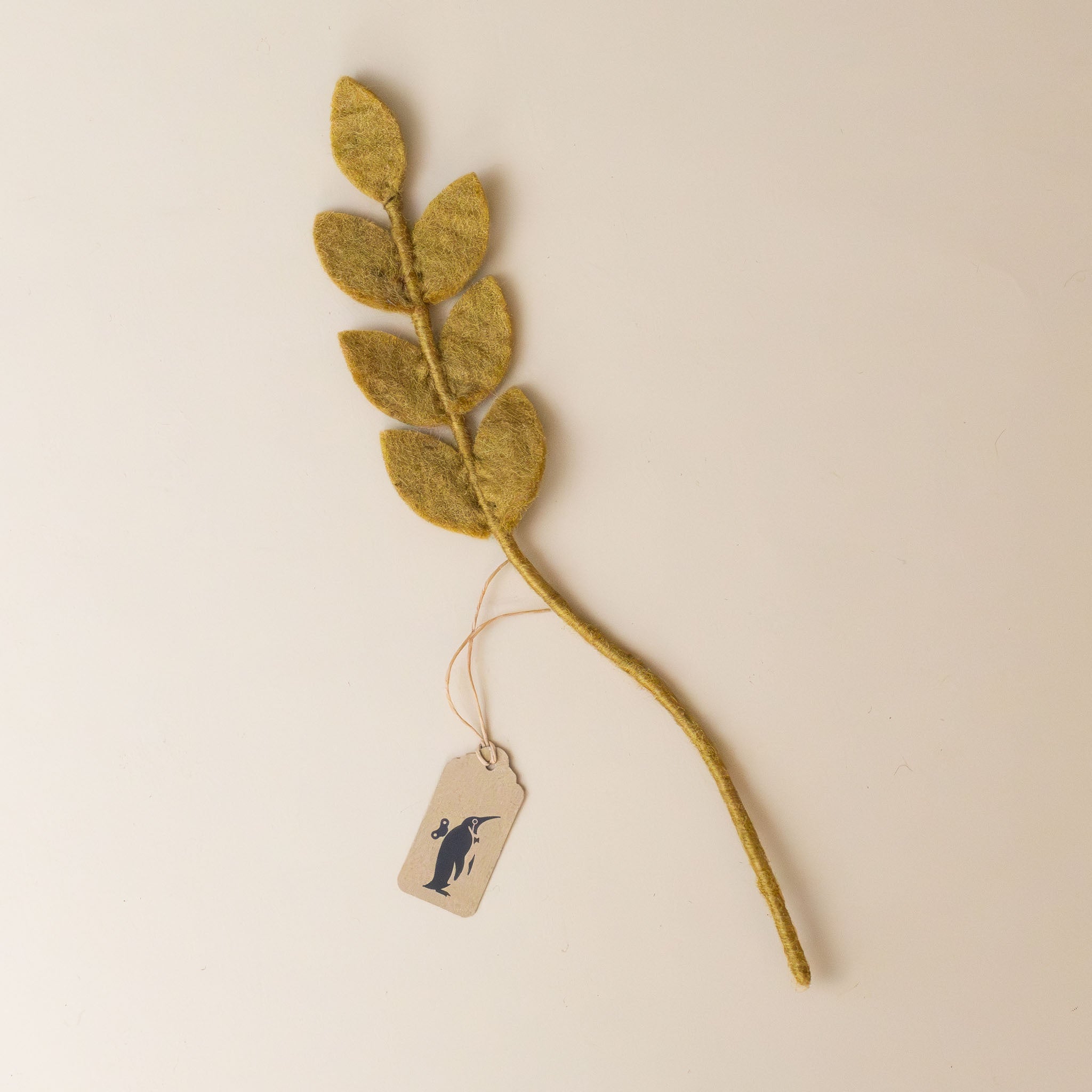 Felted Flat Leaf Stem | Bronze