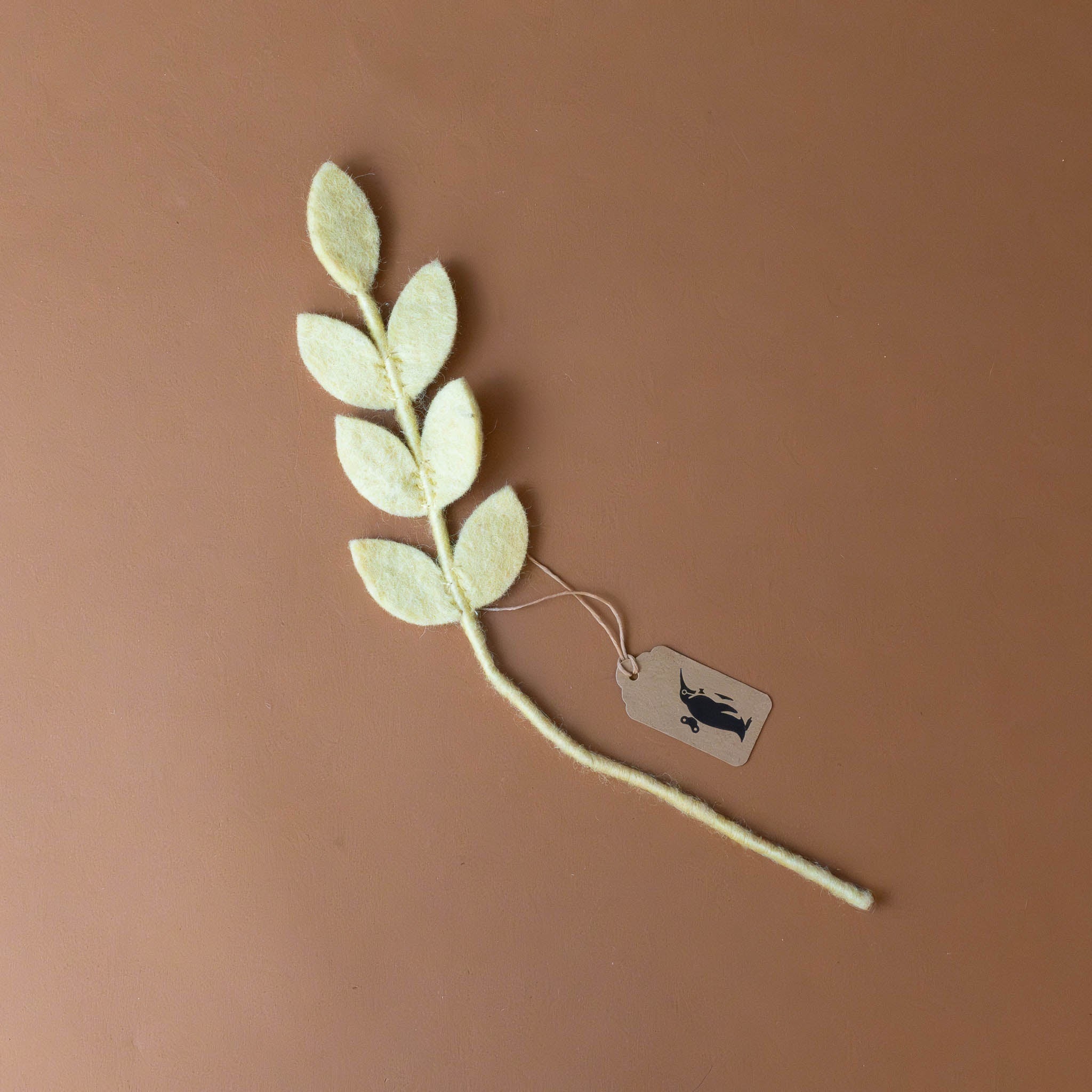 Felted Flat Leaf Stem | Butter