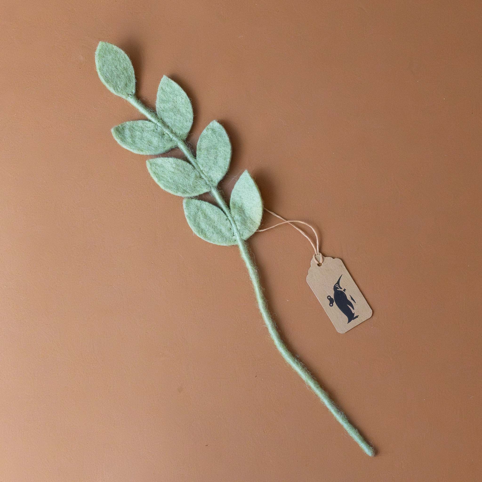 Felted Flat Leaf Stem | Mint