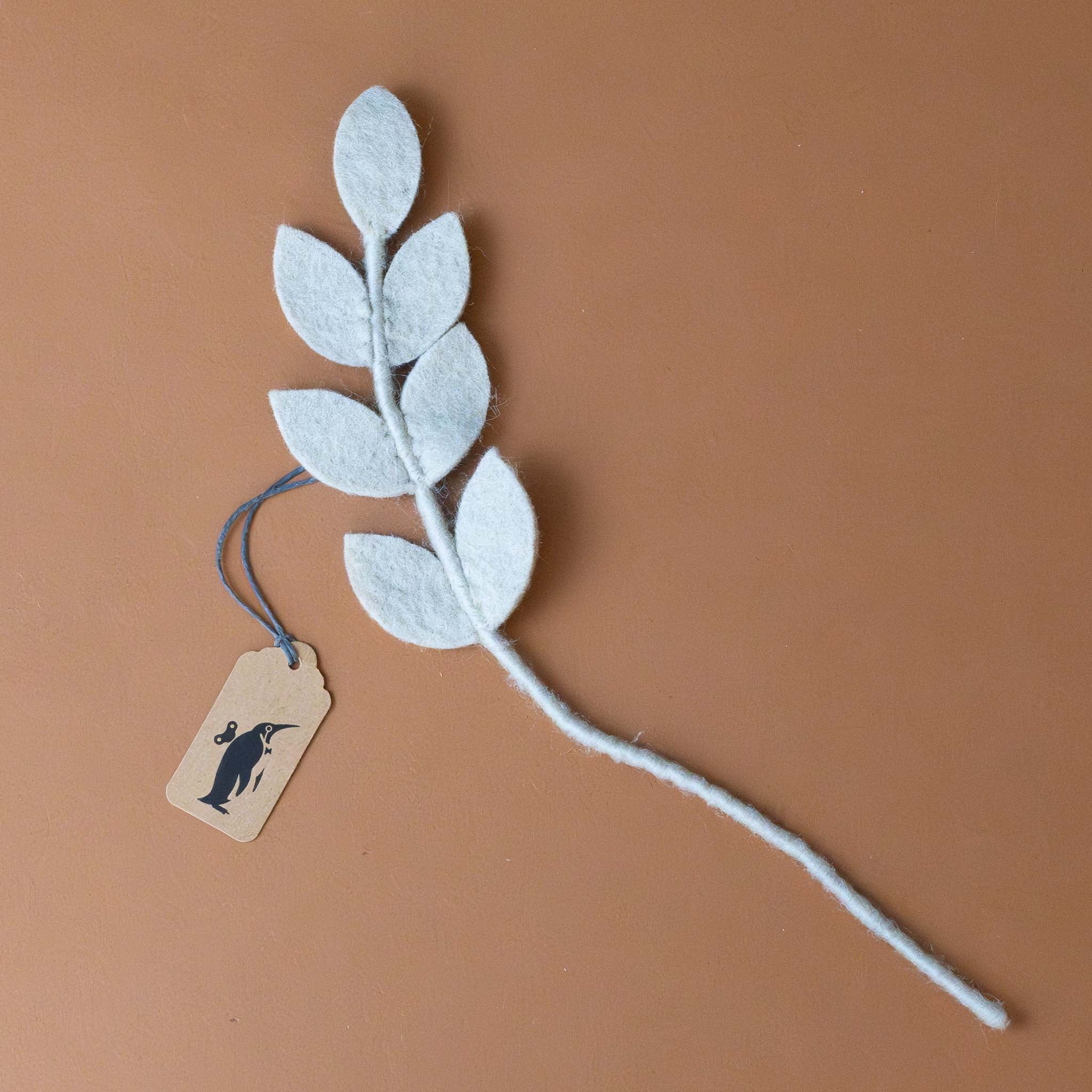 Felted Flat Leaf Stem | Oatmeal