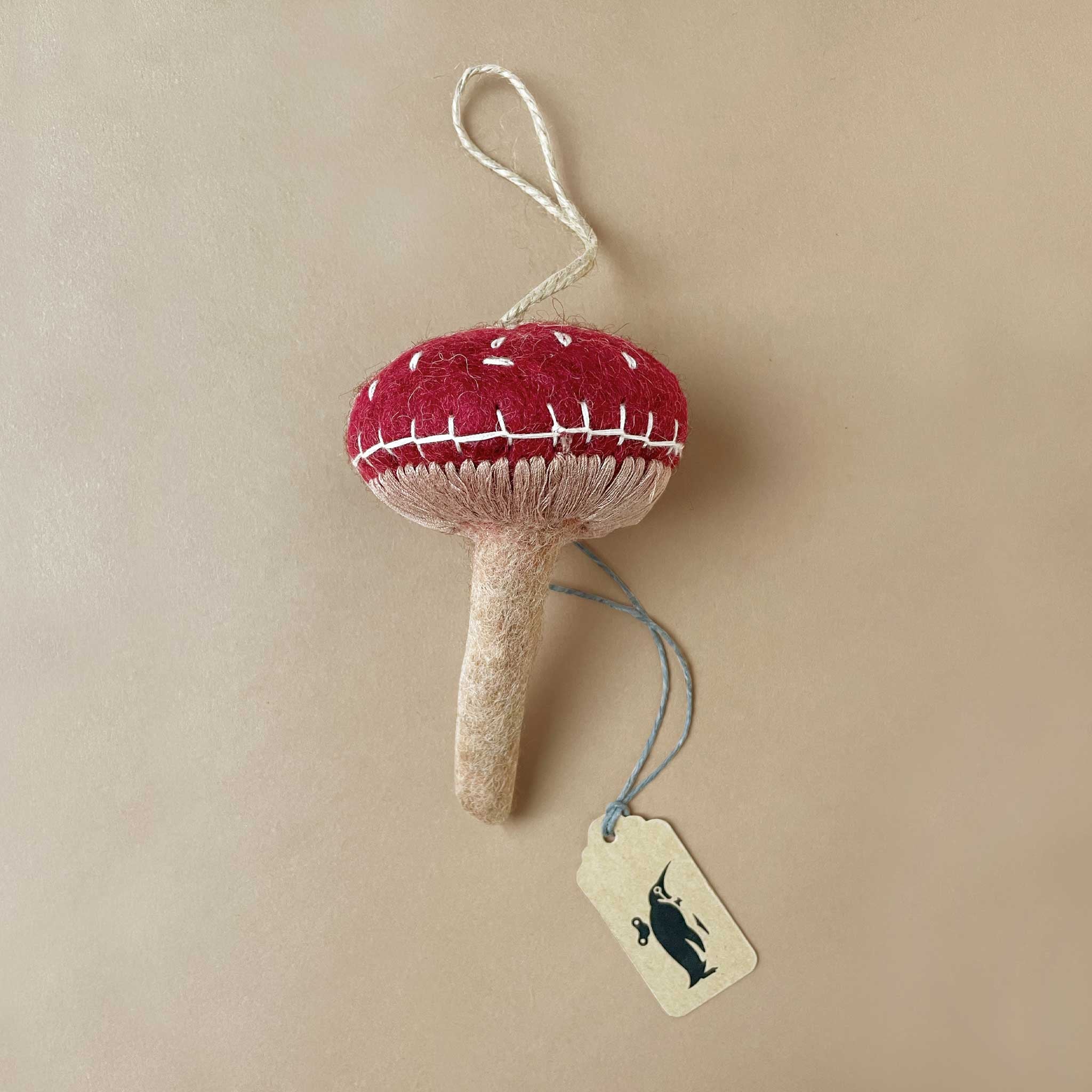 Felted Fungi Ornament | Natural