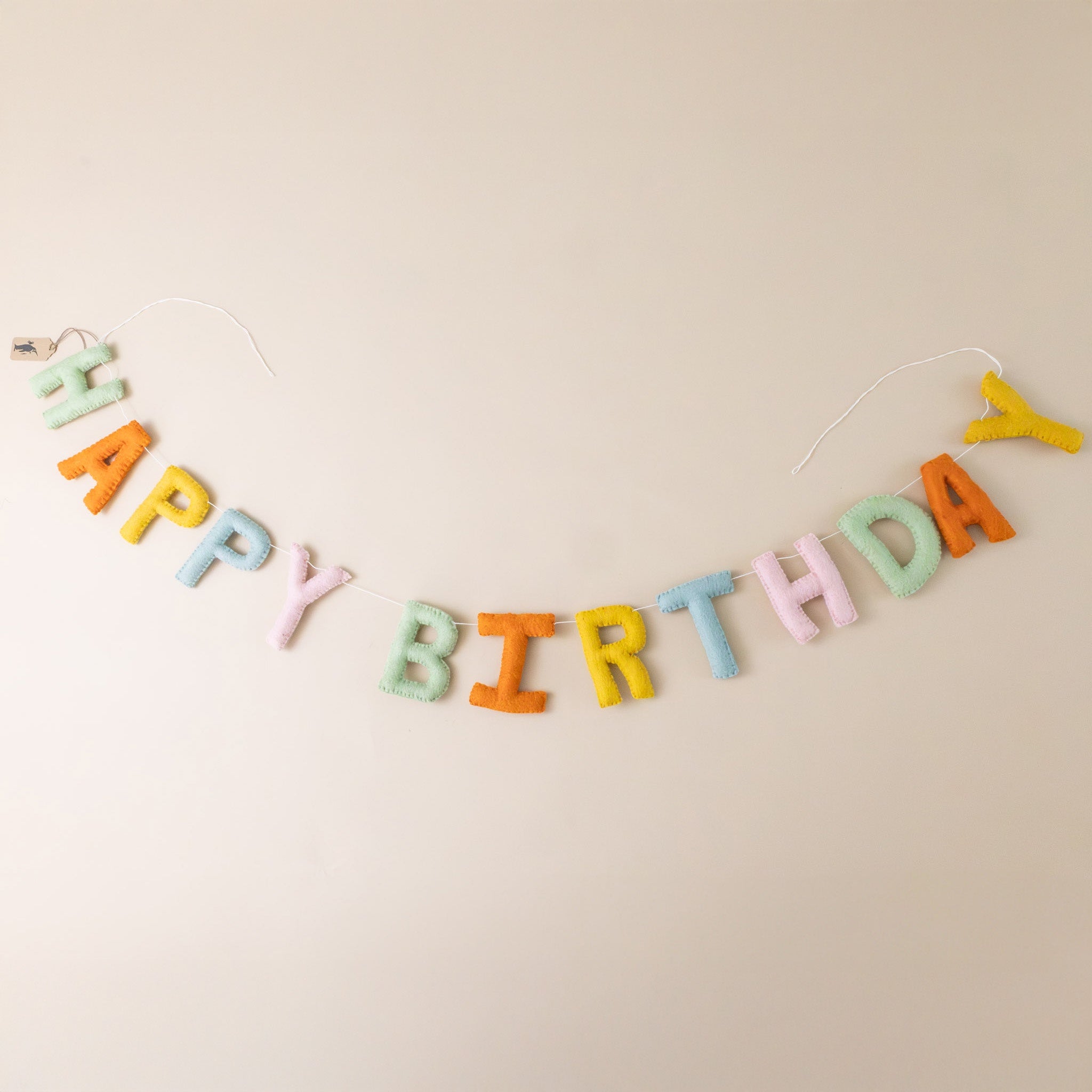 Felted Happy Birthday Garland