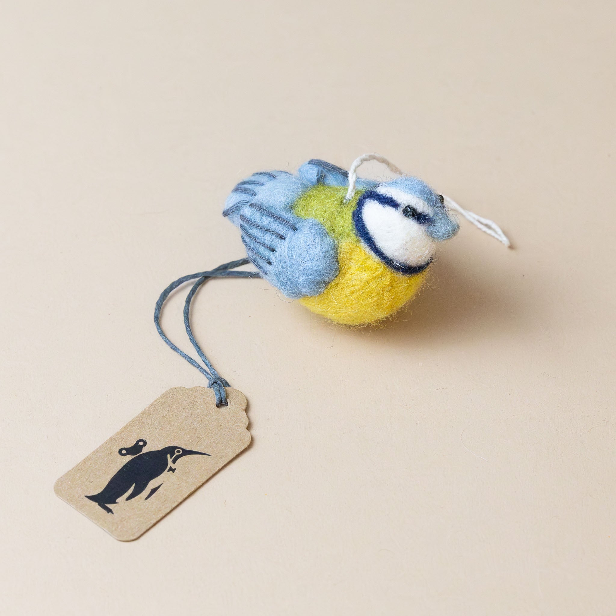 Felted Kaleidoscope Bird Ornament | Blue