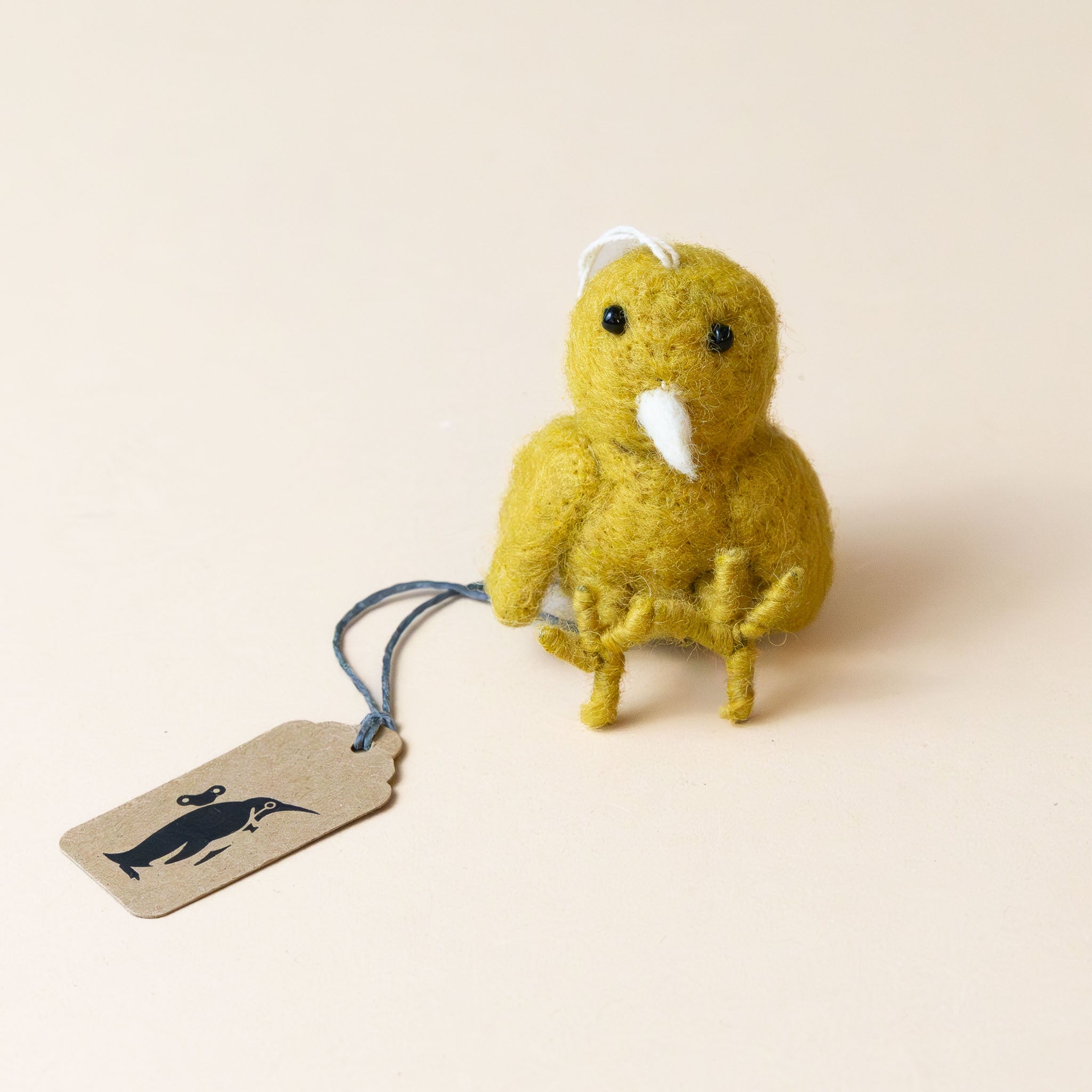Felted Sitting Chickie Ornament