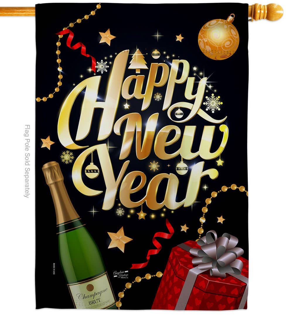 "Happy New Year" Party Flag