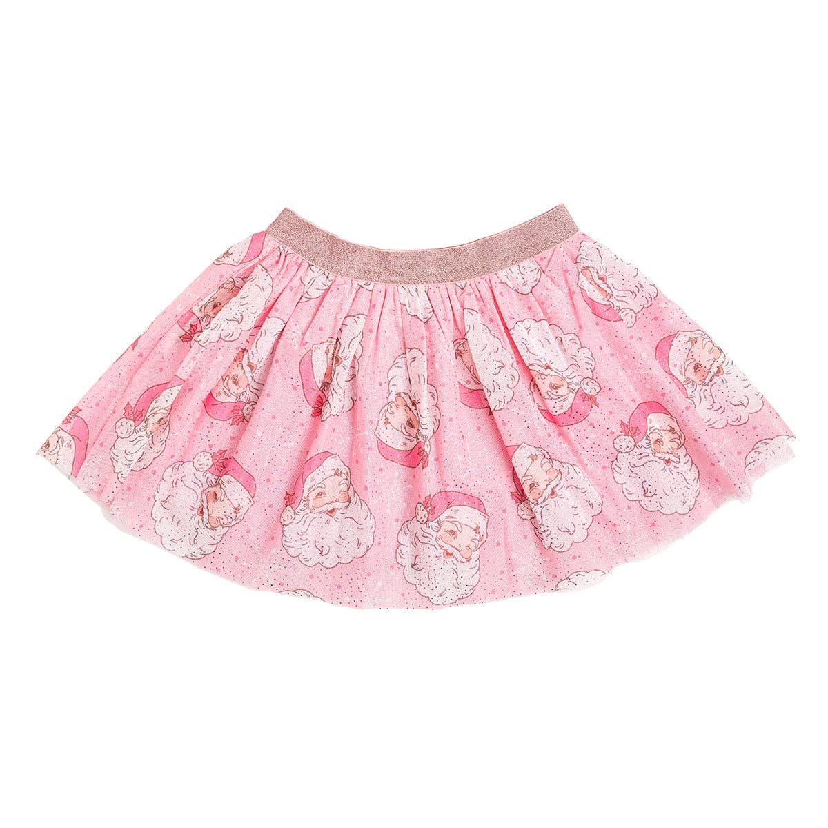 Retro Santa Christmas Tutu - Dress Up Skirt - Kids Holiday: 6-8Y