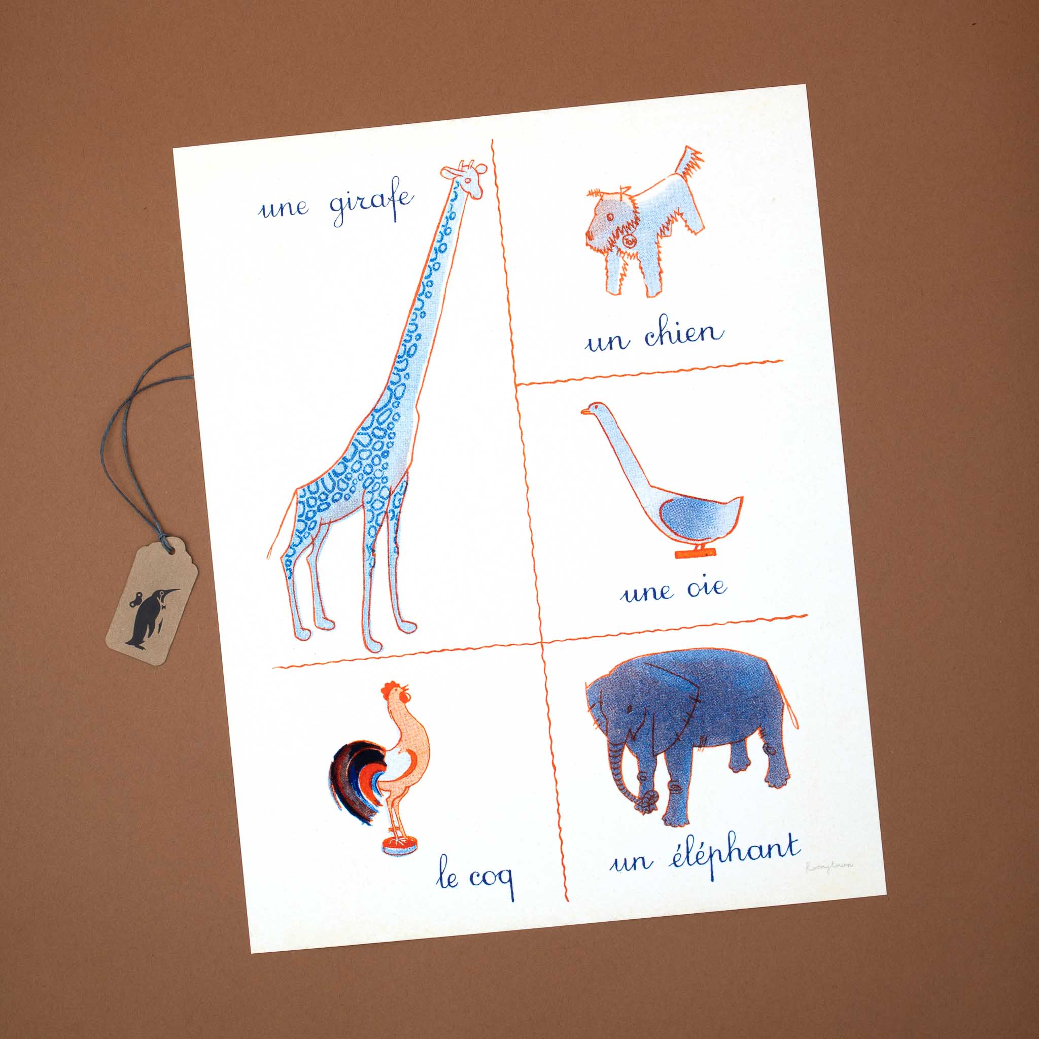 Fine Art Print | French First Words - Animals