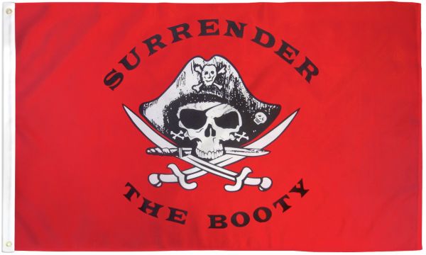 3x5 Ft. "Surrender the Booty" Pirate Flag