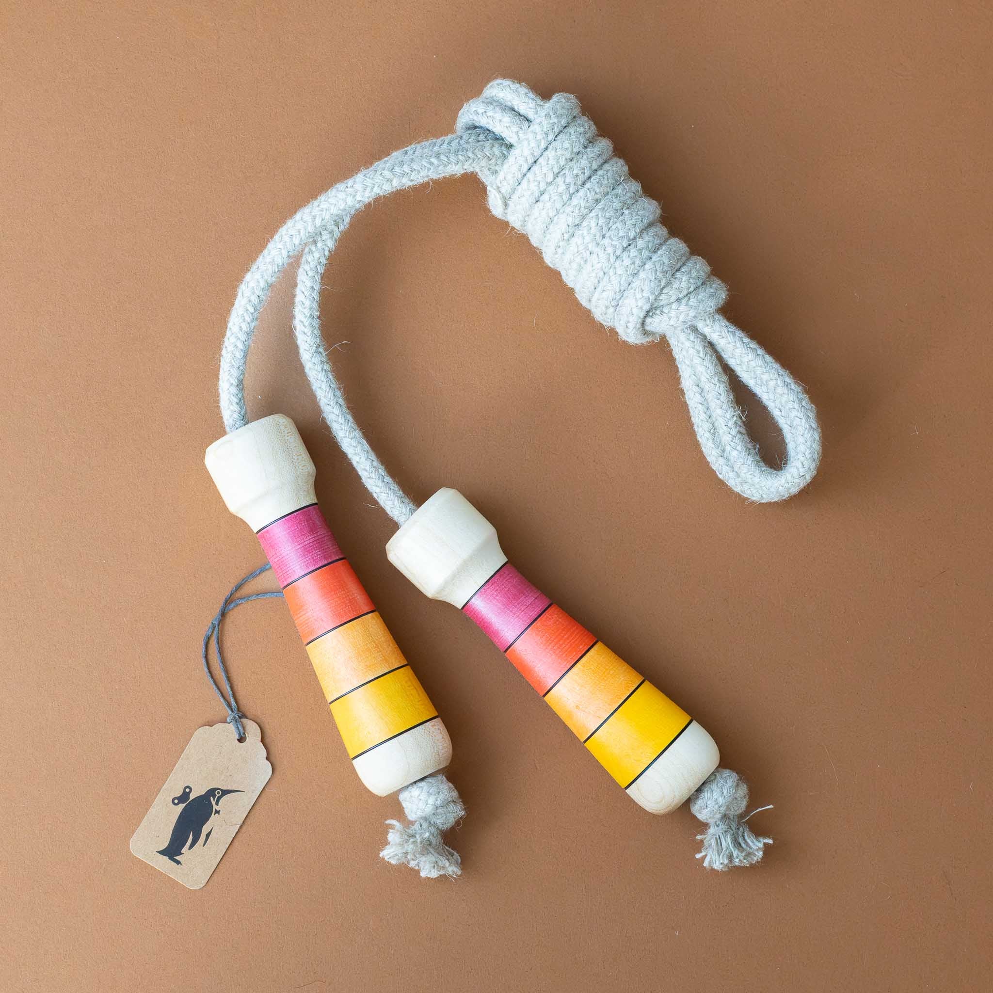 Flamenco Jump Rope With Wooden Handles | Red Ombre