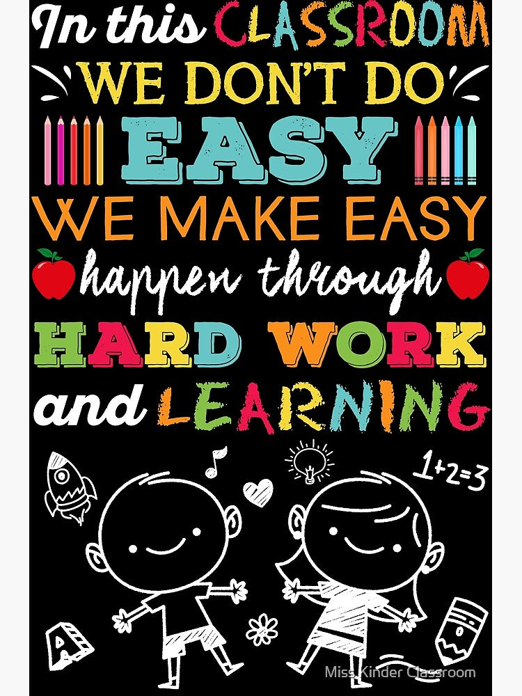 In This Room We Don't Do Easy Poster