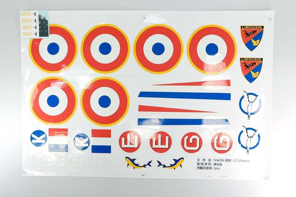 FlightLine 1200mm F8F Decal Sheet - Type C