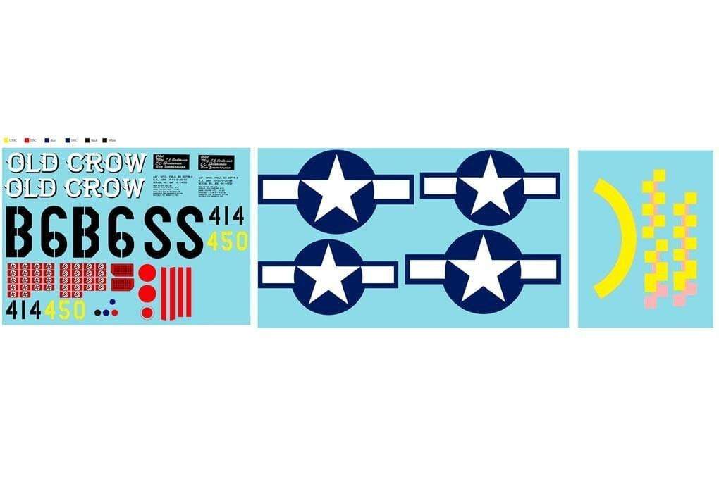 Freewing 1410mm P-51D Decal Sheet - Old Crow