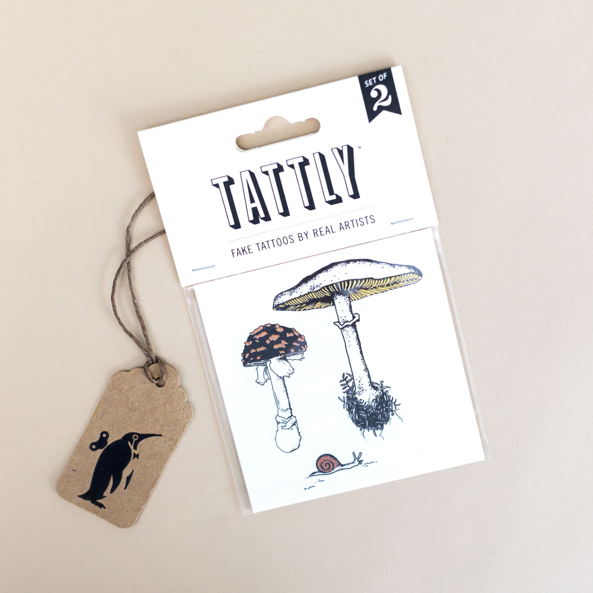 Fungi Garden Trio Temporary Tattoo Pair