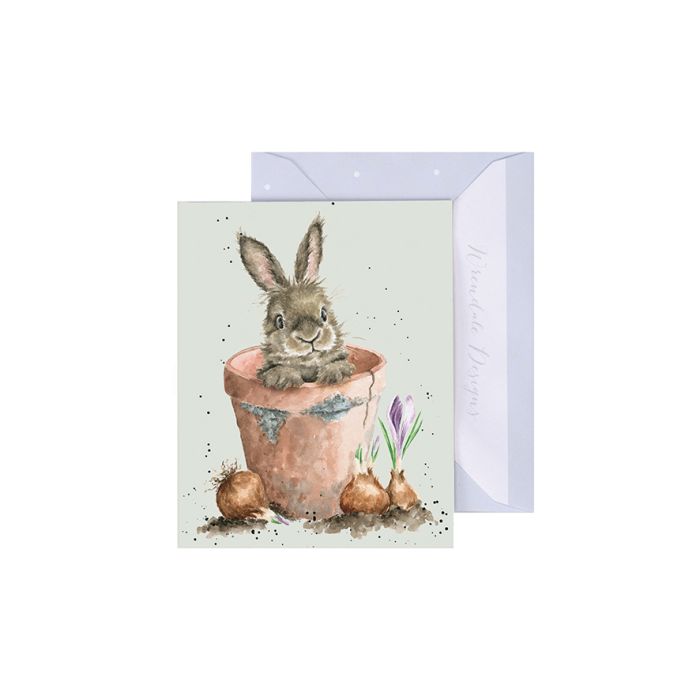 Flower Pot Bunny' Rabbit Enclosure Card