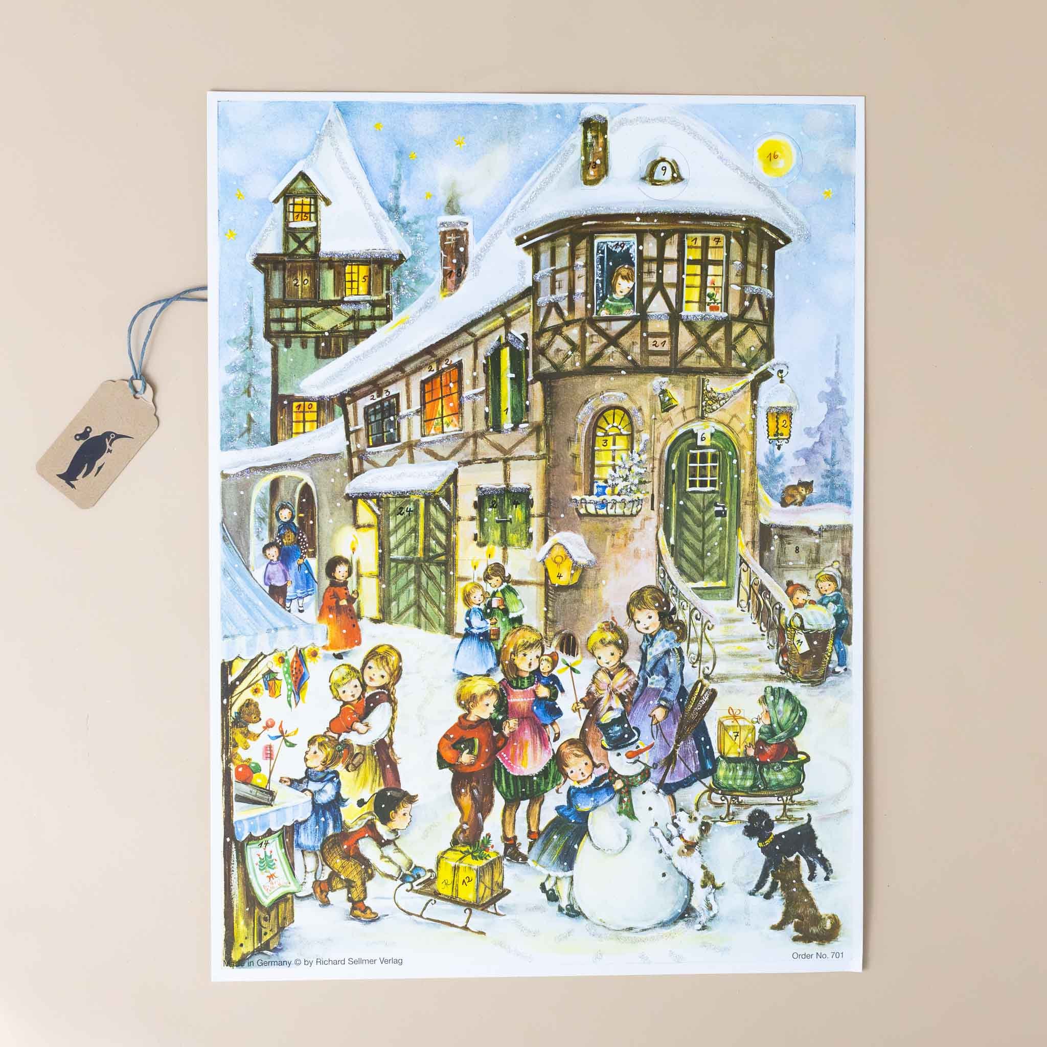 German Advent Calendar | Village Snowman