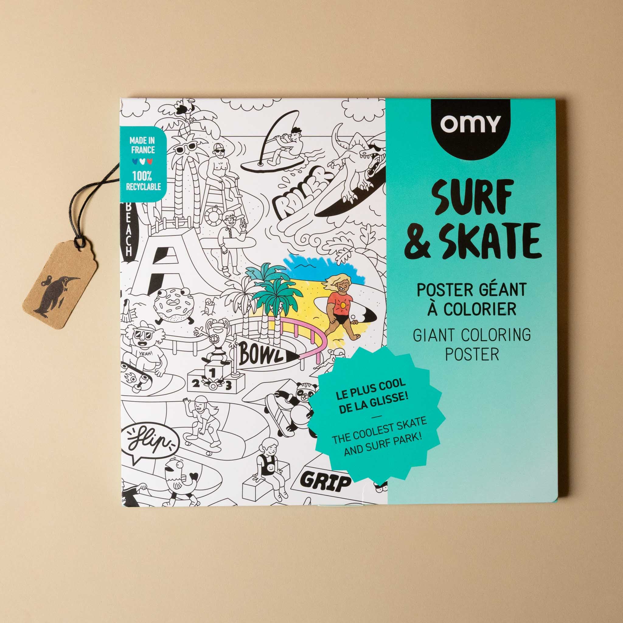 Giant Coloring Poster | Surf & Skate