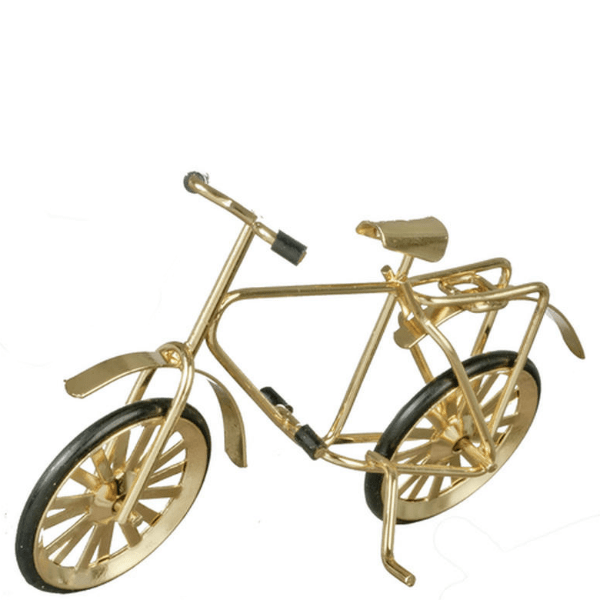 Gold Dollhouse Miniature Bicycle