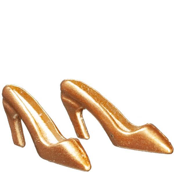 Gold Dollhouse Miniature High Heels