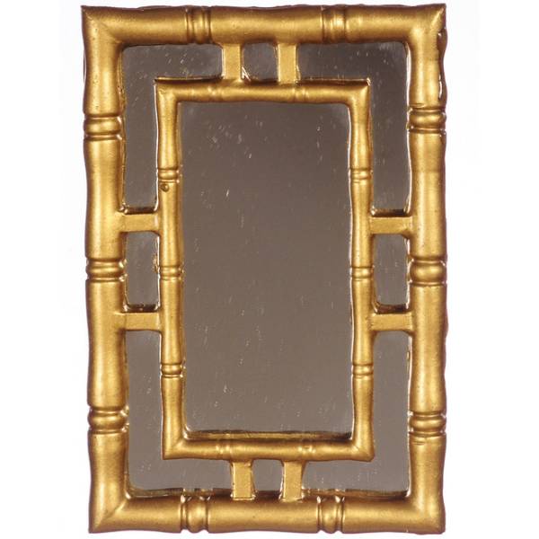 Gold Dollhouse Miniature Wall Mirror