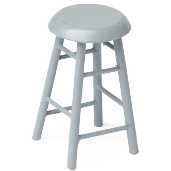 Gray Dollhouse Miniature Bar Stool