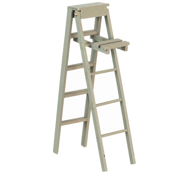 Gray Dollhouse Miniature Ladder