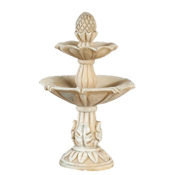 Gray Tiered Dollhouse Miniature Bird Bath