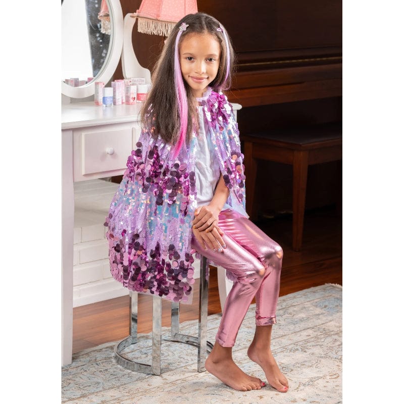 5th Ave Purple Pailette Cape (Size 4-6 yrs)
