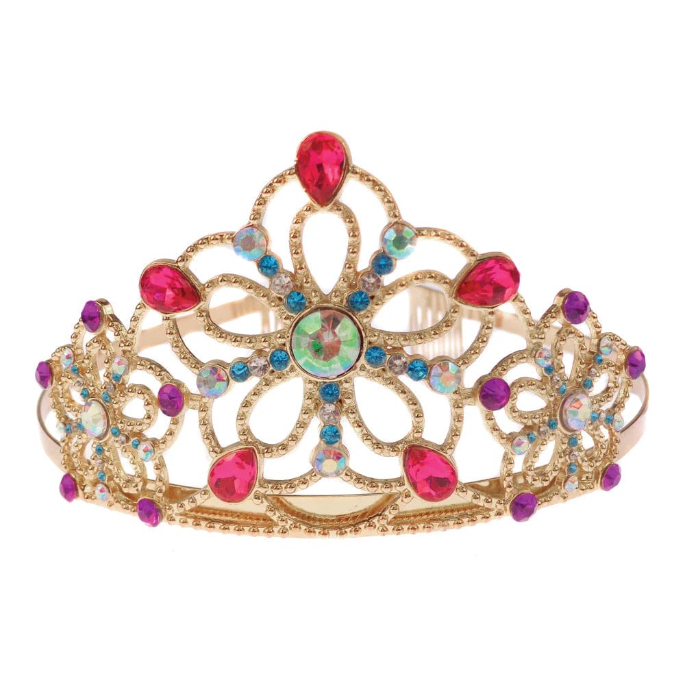 Bejewelled Tiara - Gold with Multi Gems
