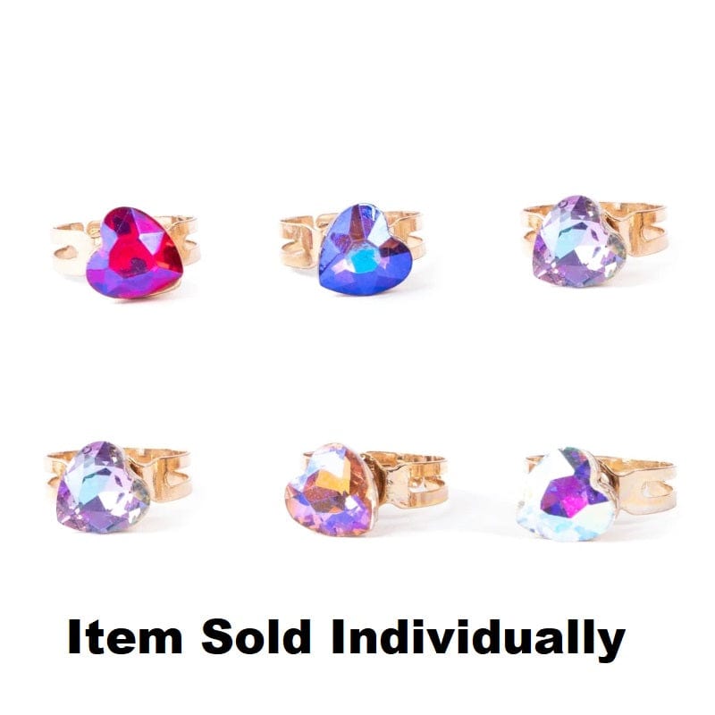 Gem Of My Heart Spinner Fidget Rings (Assorted Colors)