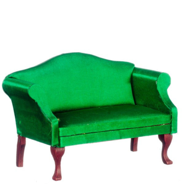Emerald Green Dollhouse Miniature Sofa
