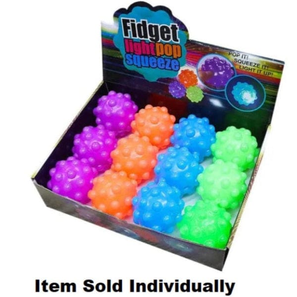 Fidget Light Up Pop Ball (Assorted Colors)
