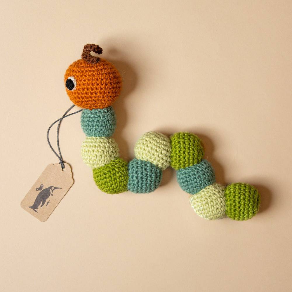 Hand Crocheted Caterpillar Rattle