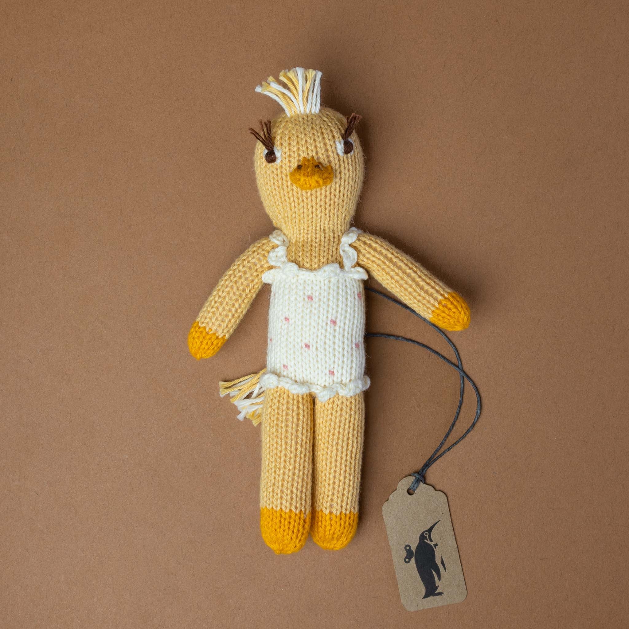 Hand-Knit Rattle | Lucille the Duck