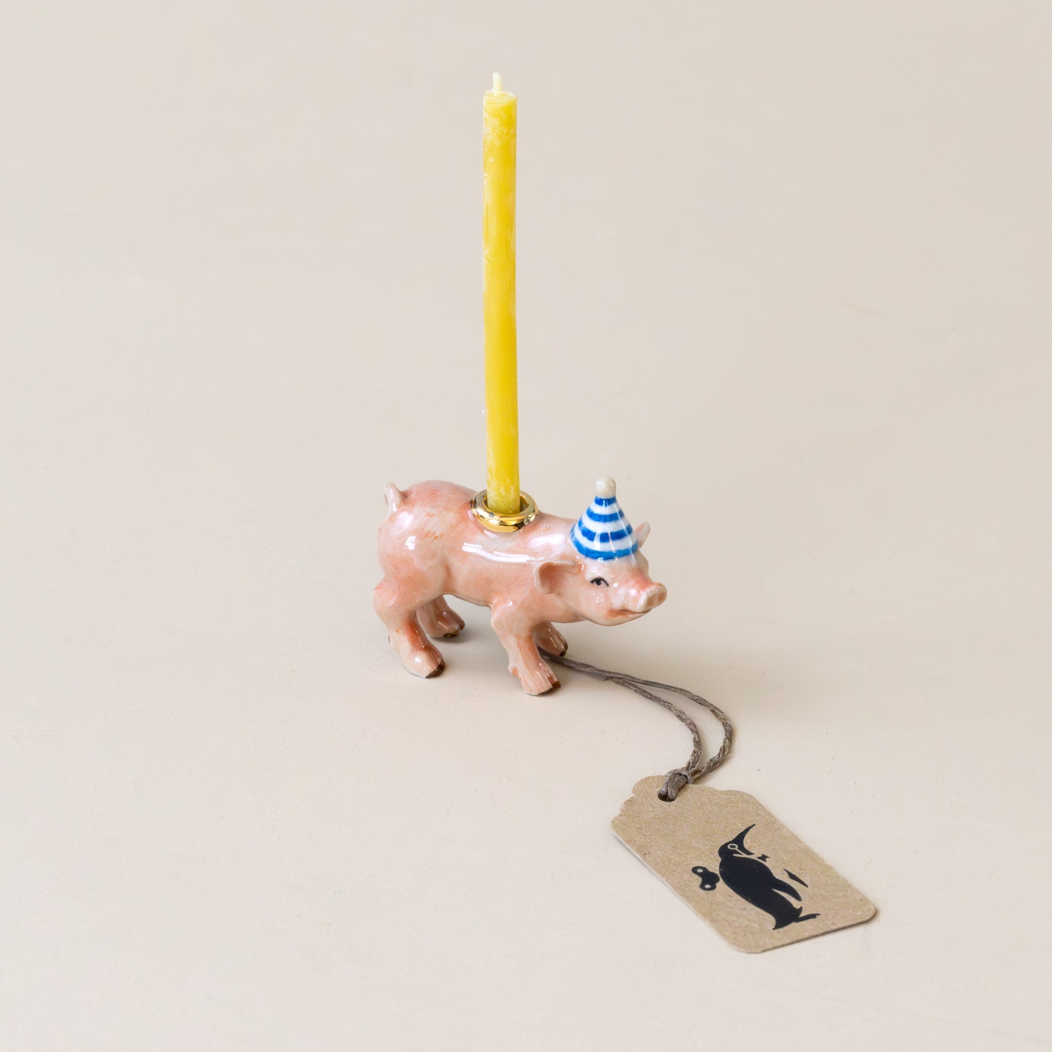 Heirloom Porcelain Cake Topper | Piglet