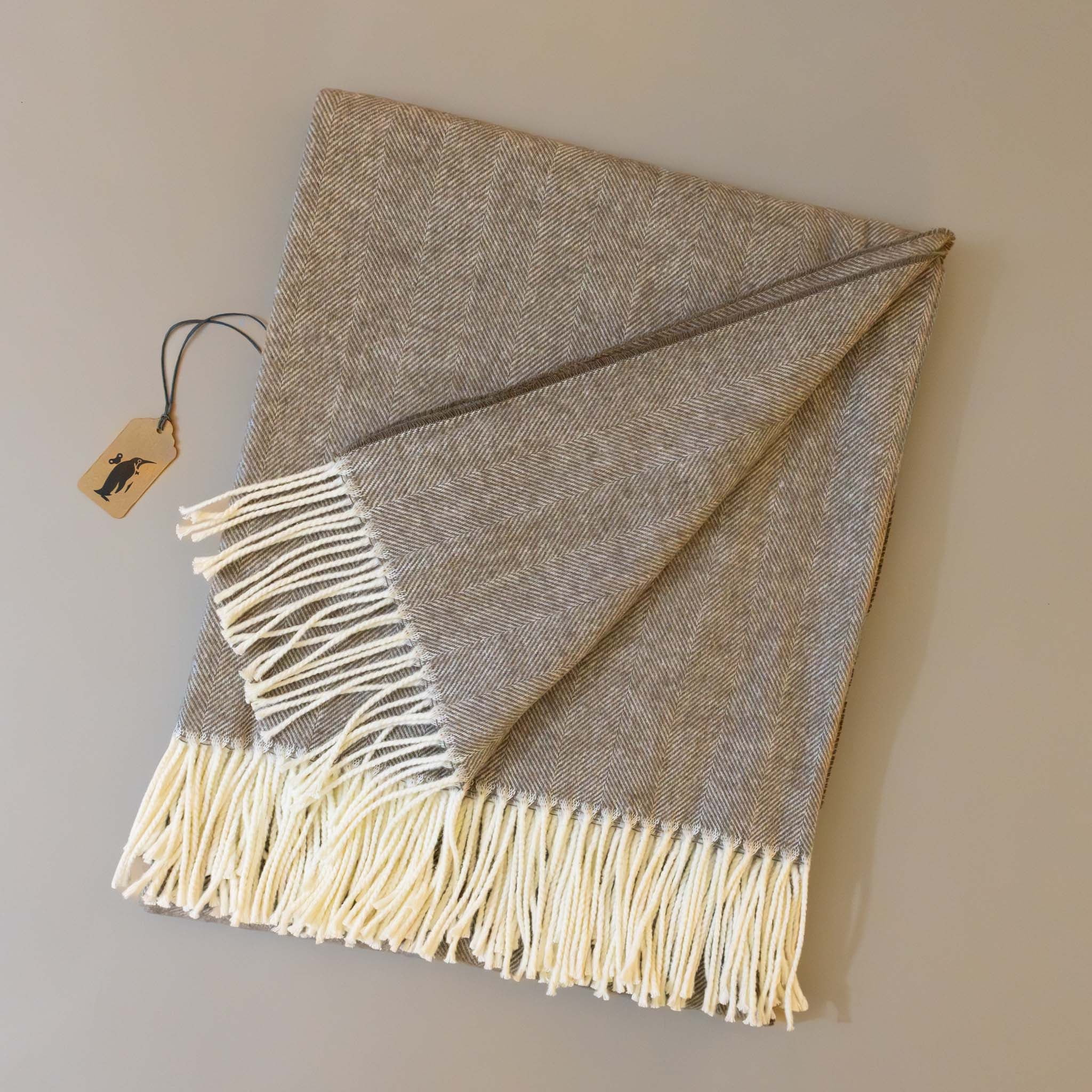 Herringbone Throw Blanket | Barnwood
