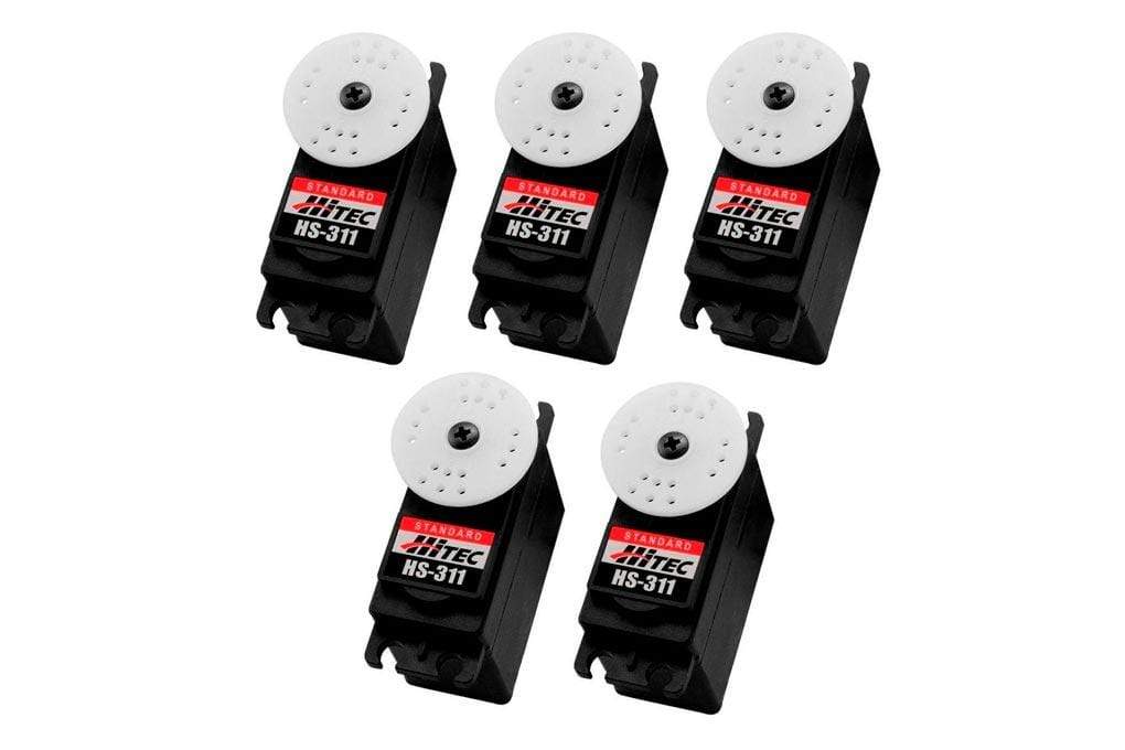 Hitec HS-311 Plastic Gear Standard Servo Airplane Multi-Pack (5 Servos)