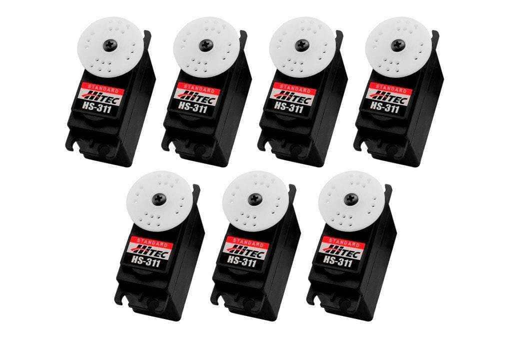Hitec HS-311 Plastic Gear Standard Servo Airplane Multi-Pack (7 Servos)