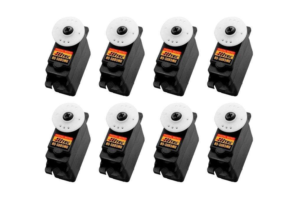Hitec HS-5085MG Digital Metal Gear Micro Servo Airplane Multi-Pack (8 Servos)